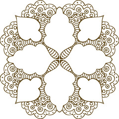 Beautiful flower art and mandala vector design