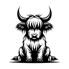 Highland Cow SVG Bundle | Cute Baby Highland Cow Clipart | Highland Cow Silhouette | Animal Lover Digital Download | Cricut Cut File Png DXF