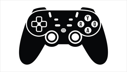 Game Controller Silhouette. Gaming Console Vector Icon for Esports and Video Games. © Tania