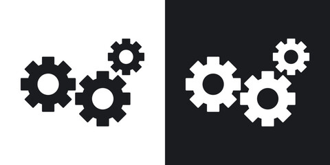 COGS icons in solid black and white collection