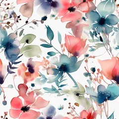 Gordijnen spring flowers seamless pattern © Tatiana 