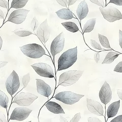 Gordijnen Hand drawn autumn leaves outline from different trees, oak, maple, chestnut. Leaf line art © Tatiana 