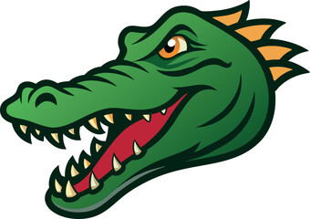 cartoon crocodile head  crocodile head vector illustration