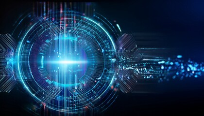 Obraz premium Abstract background of financial technology innovation generated by AI, fintech, innovation