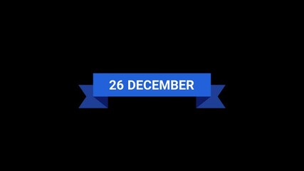 26 December Ribbon Animation