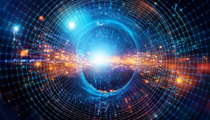  Abstract digital background. Data universe illustration. Ideal for depicting network abiliti 