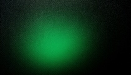 Fototapeta premium Glowing green light patten black background grainy gradient noise texture poster banner back.