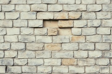Fototapeta premium Rustic white brick wall with weathered texture. Artificial Intelligence image