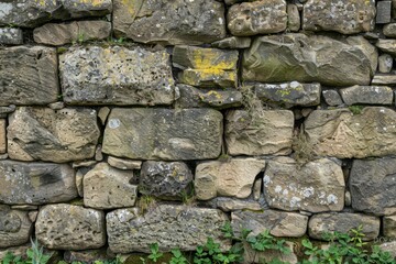 Obraz premium Photo of Old grey and brown stone wall. Background texture for backdrops or mapping