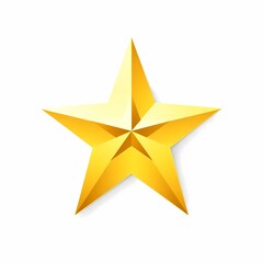 Obraz premium Golden Star Award: A radiant, five-pointed golden star, rendered in a high-quality 3D style, perfect for representing excellence, achievement, or celebration.