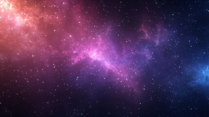 Fototapeta premium Vibrant cosmic nebula, swirling shades of purple and blue, depicts the beauty of outer space, ideal for sci-fi themes.