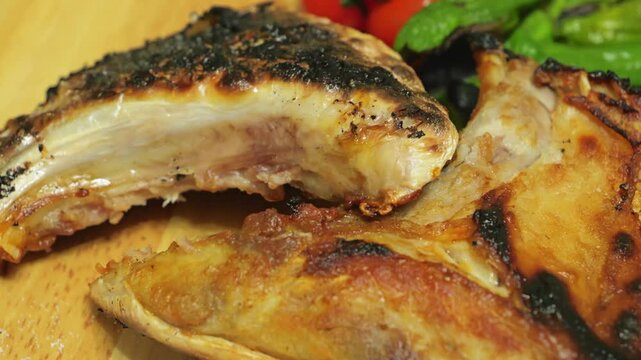 Juicy grilled yellowtail with salt, fish dishes