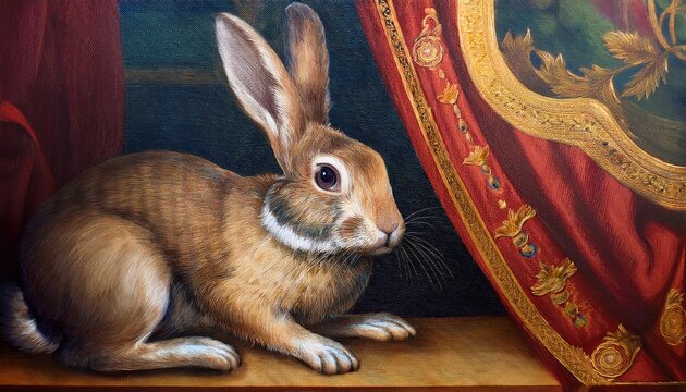 Royal rabbit: elegant brown bunny with a noble presence