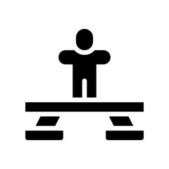 balance beam glyph icon