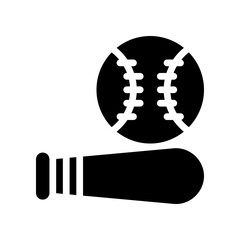 baseball glyph icon
