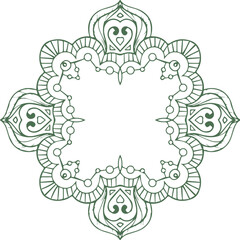 Beautiful flower art and mandala vector design