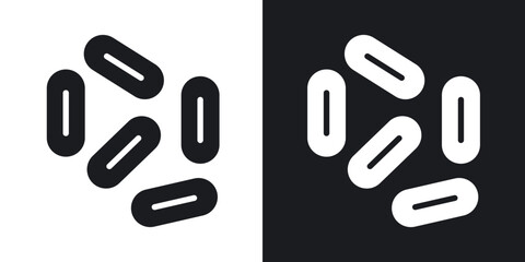 Yeast icons in solid black and white collection