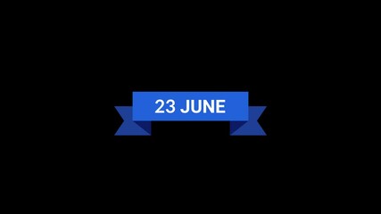 23 June Ribbon Animation