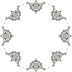 Beautiful flower art and mandala vector design