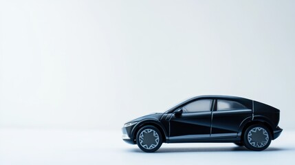 Sleek Black Electric SUV Model Car Showcase