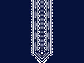 Ethnic necklace embroidery pattern. Designs for fashion textile, fabric, shirt, cloth, collar style