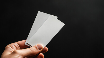 Blank Business Cards in Hand Ready for Customization and Design