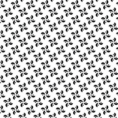 Geometric floral set of seamless patterns. Black and white vector backgrounds.
