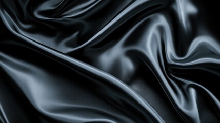 Futuristic black synthetic textile with fine lines and a high-end luxury feel
