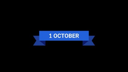 1 October Ribbon Animation