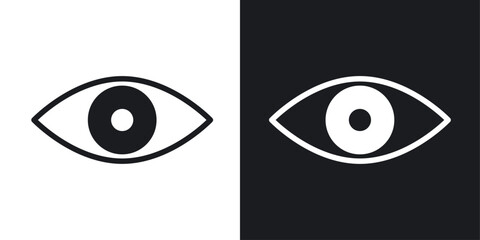 Eyes vector icon set in solid style.