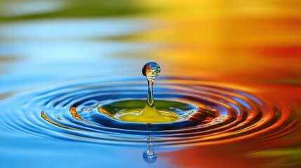 Serene Ripples in a Colorful Calm River