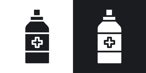 Medical pump vector icon set in solid style.