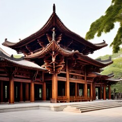 an AI Image Generator, Traditional East Asian Temple Architecture
