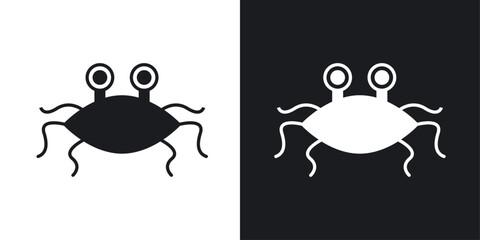 Spaghetti Monster Flying vector icon set in solid style.