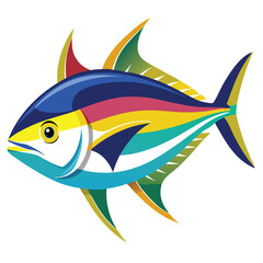 blue-tang-isolated-vector-image-on-a-white-background