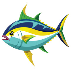 blue-tang-isolated-vector-image-on-a-white-background