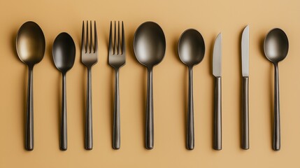 Eco-friendly cutlery set neatly arranged for a sustainable dining experience