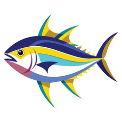 blue-tang-isolated-vector-image-on-a-white-background