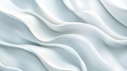 Obraz premium Abstract White Waves: A Serene Digital Art Piece