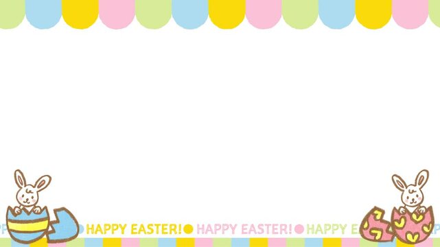 Easter egg illustration border