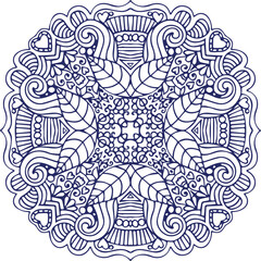 Beautiful flower art and mandala vector design
