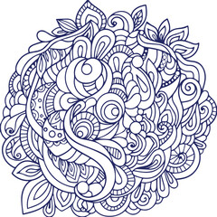 Beautiful flower art and mandala vector design