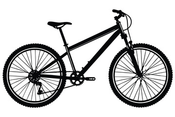 Fototapeta premium Bicycle silhouette black and white