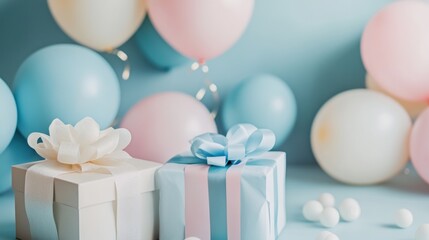 Pastel Presents and Balloons: A Baby Shower Celebration