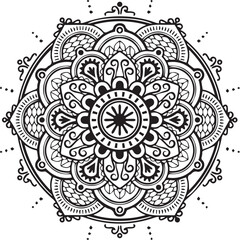 Beautiful flower art and mandala vector design