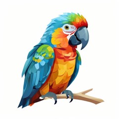 Fototapeta premium an AI Image Generator, Colorful Portrait of a Parrot in Vibrant Artistic Style