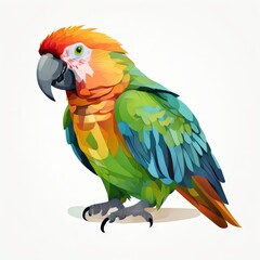 Fototapeta premium an AI Image Generator, Colorful Portrait of a Parrot in Vibrant Artistic Style