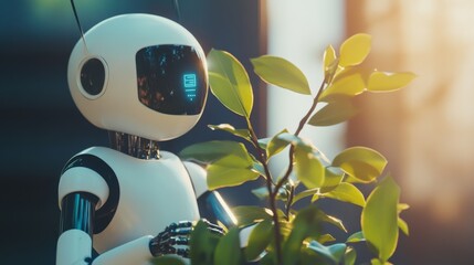 Naklejka premium Ethical AI Solutions for Sustainable Development in Technology Startups