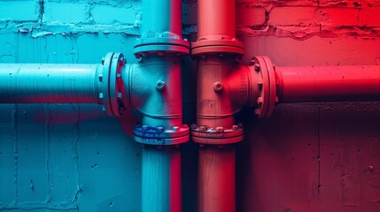 Fondo de tuberías en un ambiente industrial