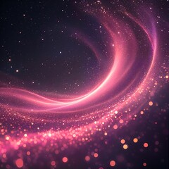 Obraz premium A vibrant pink and purple nebula swirled with glittering lights against a dark background.